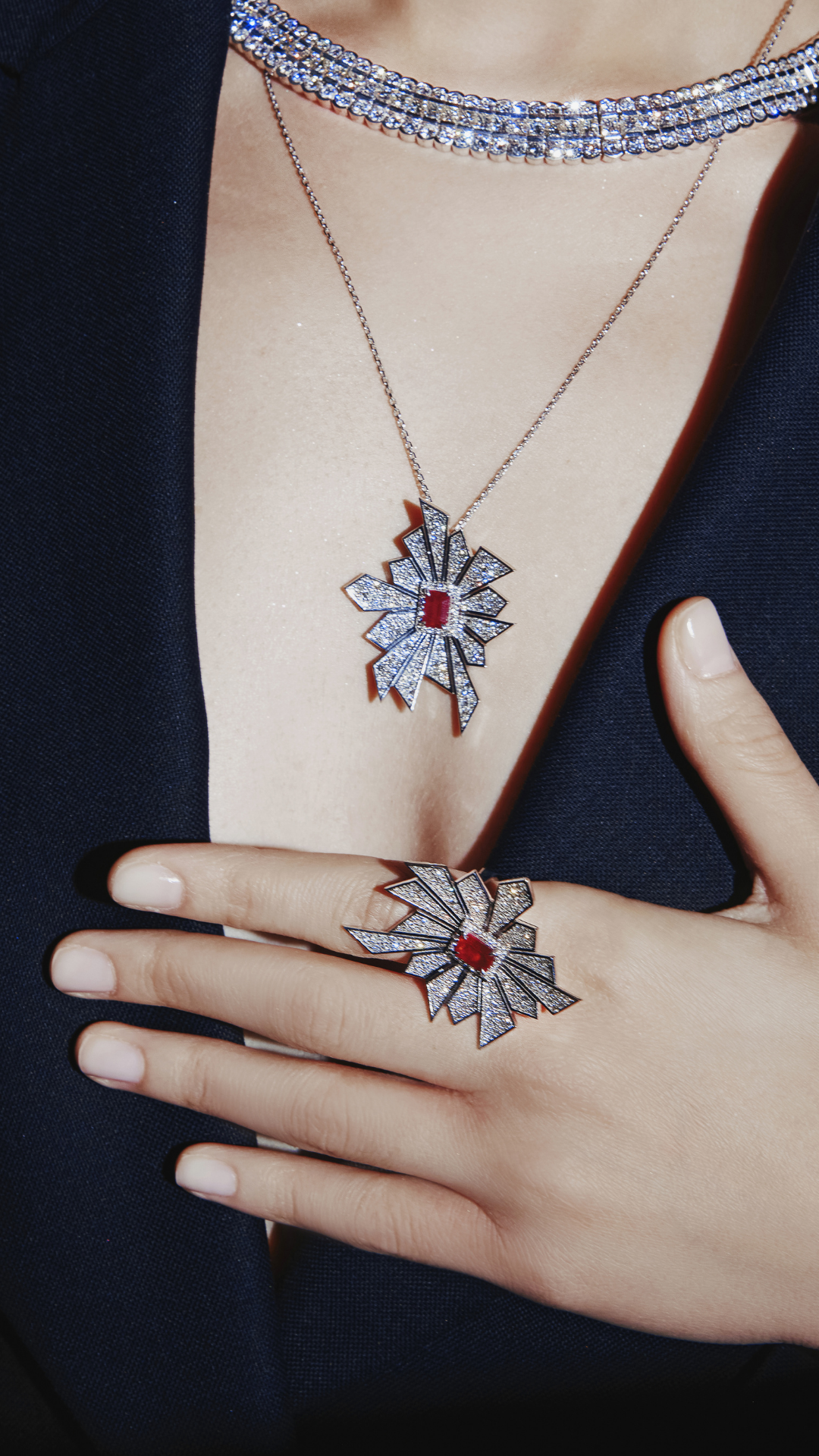 Alis Crush Maxi Ring with Ruby