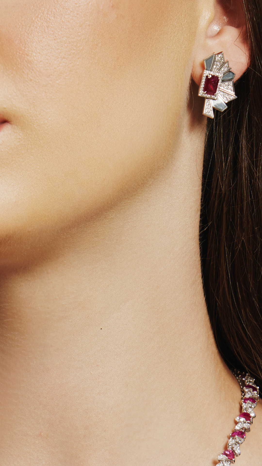 Alis Crush Mini Earrings with Rhodium Enamel