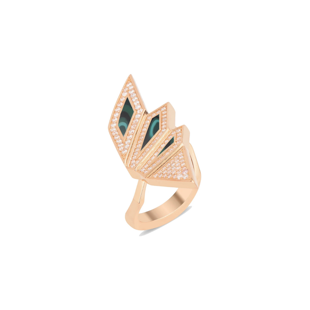Alis Ring XL with Green Mother of Pearl