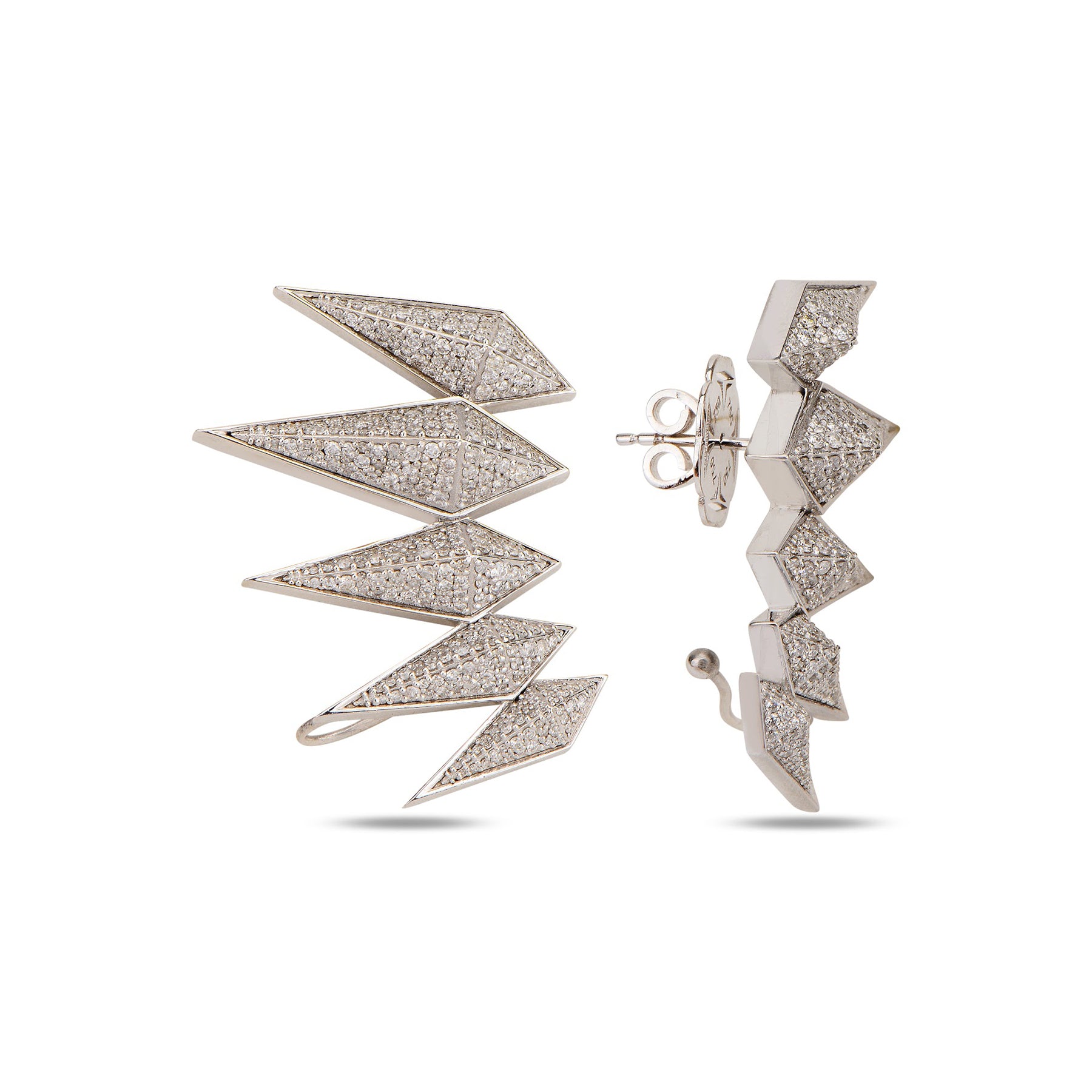 Accra Colorless Claw Earrings All Diamonds Edition