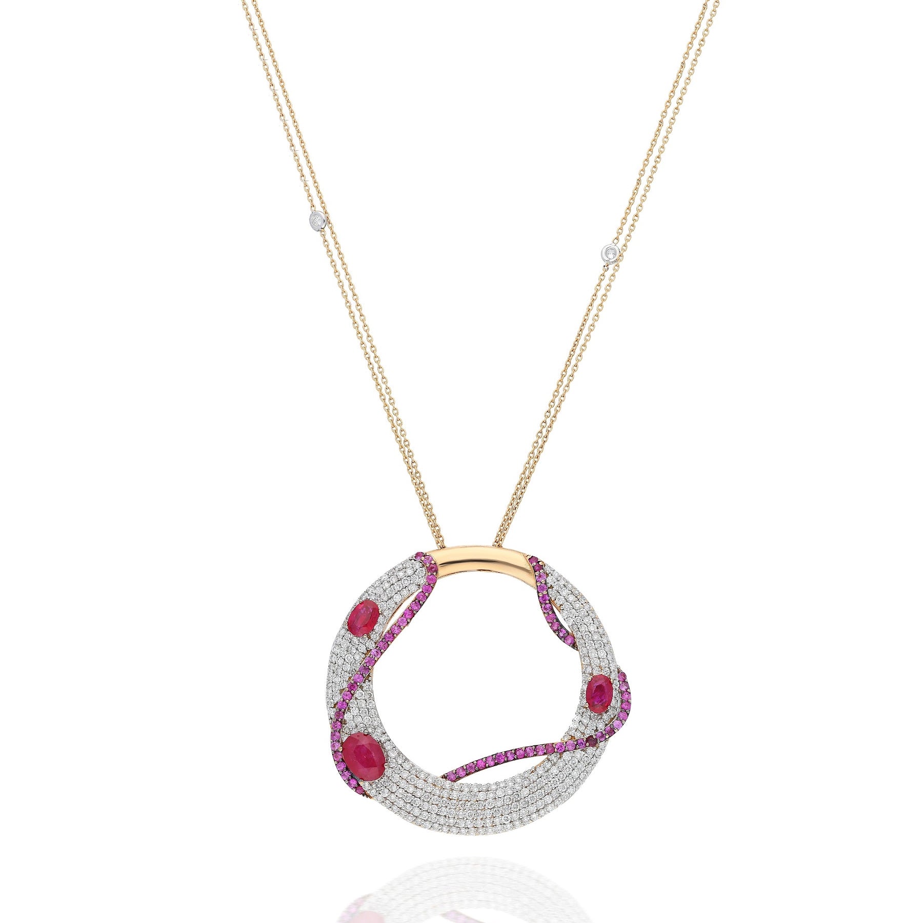 Lawa Pendant with Rubies