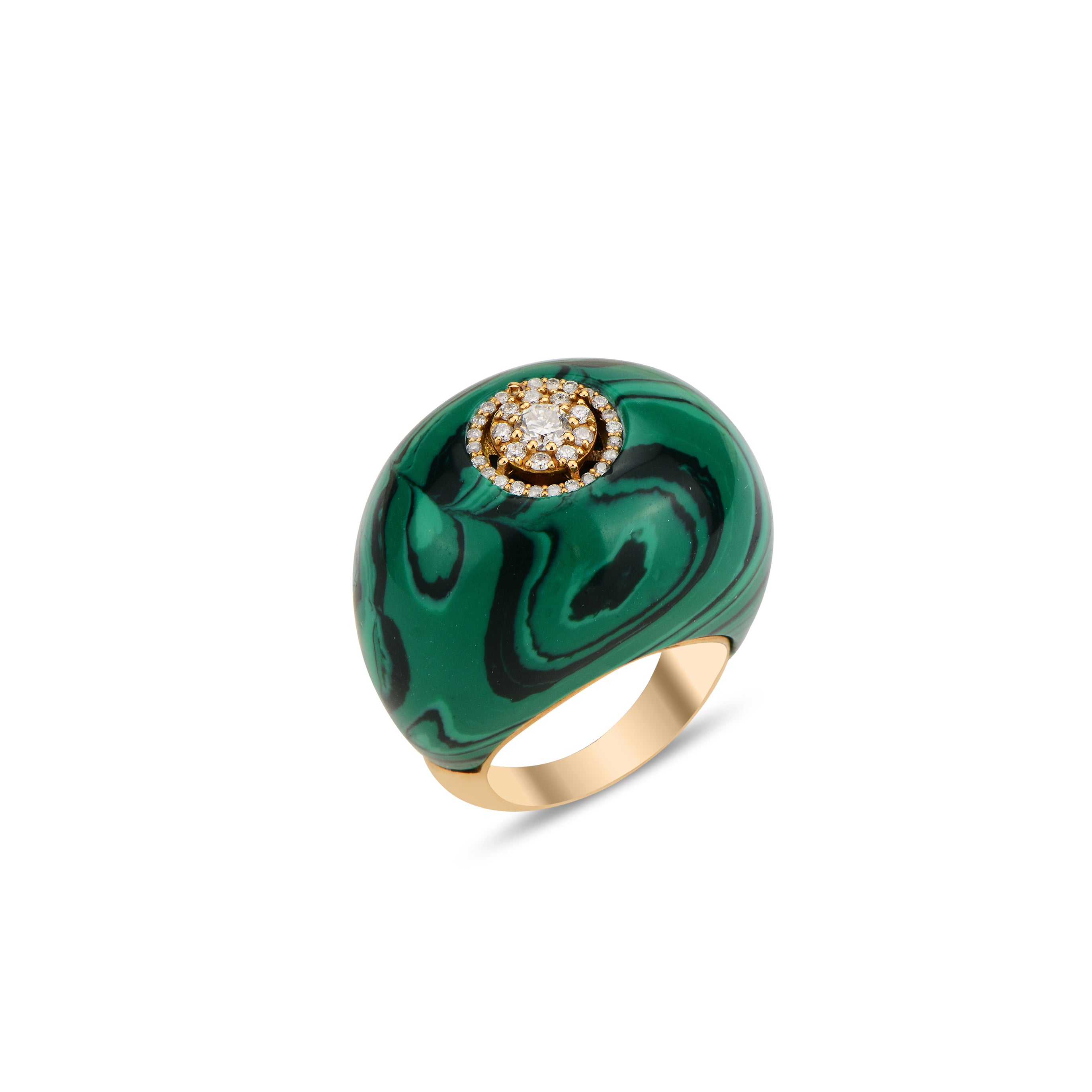 Neutra Dome Ring - Malachite