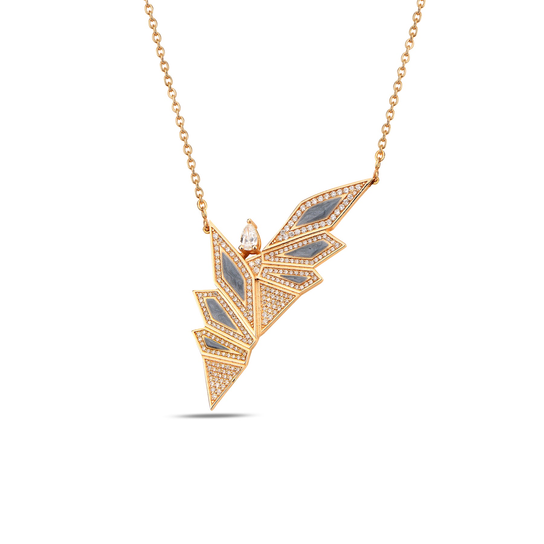 Alis Necklace with Rhodium Enamel