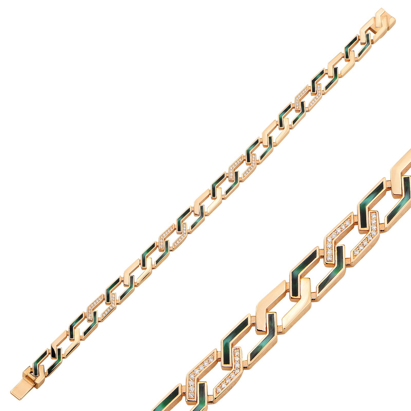Rebel Riviera Green Mother of Pearl Bracelet