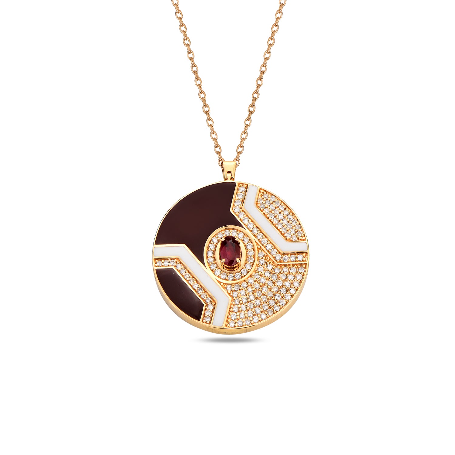 Epoca Coin Pendant with Ruby