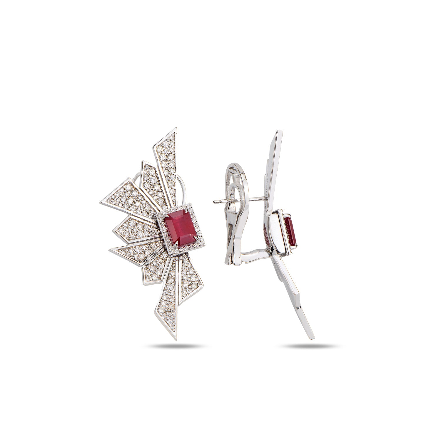 Alis Crush Maxi Earrings with Ruby