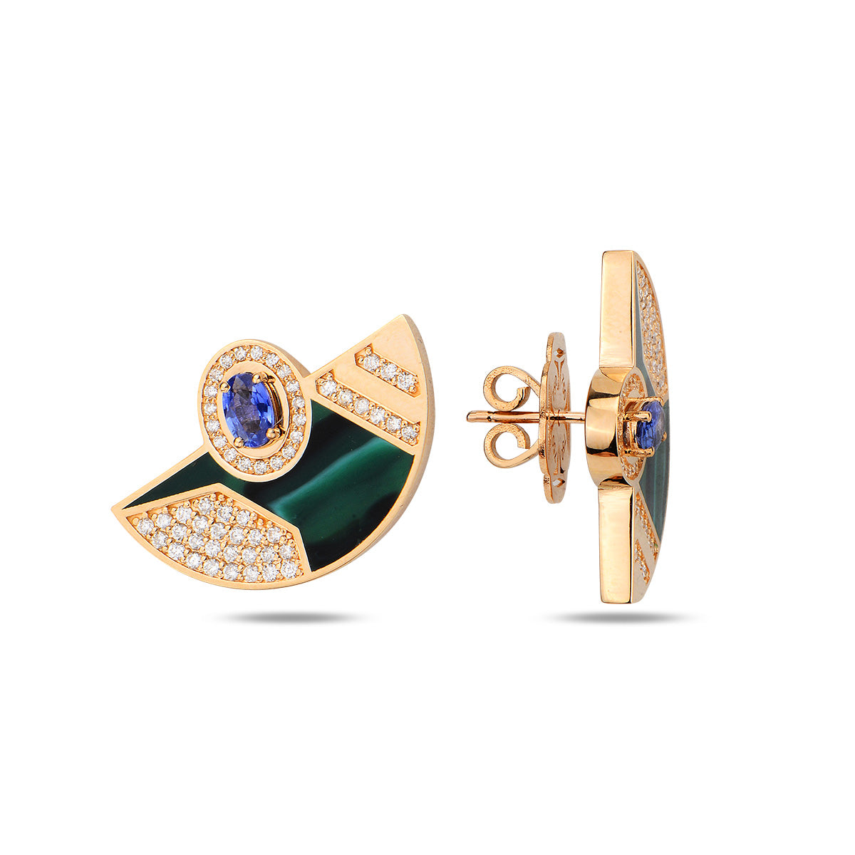Epoca Coin Earrings with Sapphire