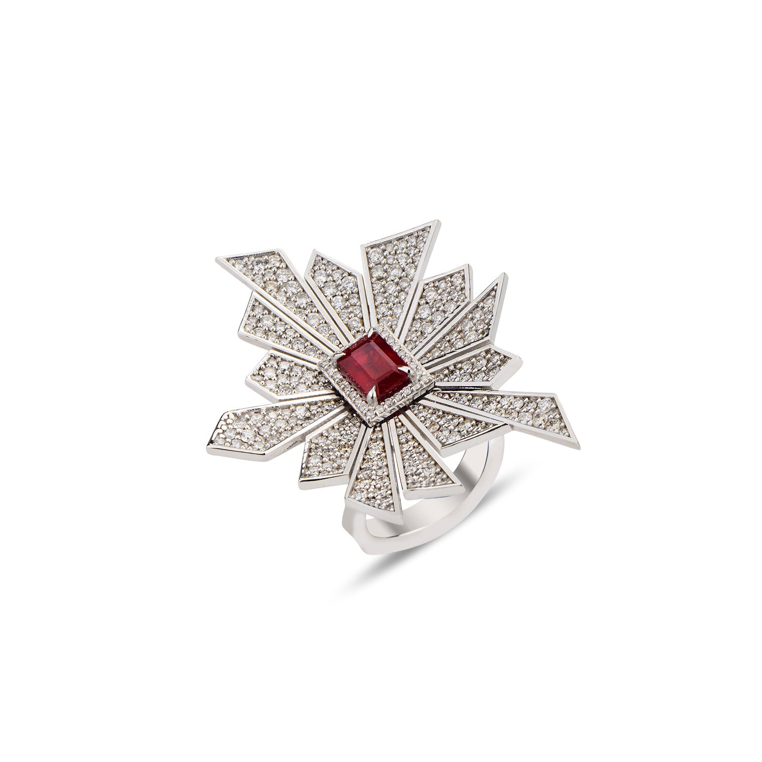 Alis Crush Maxi Ring with Ruby