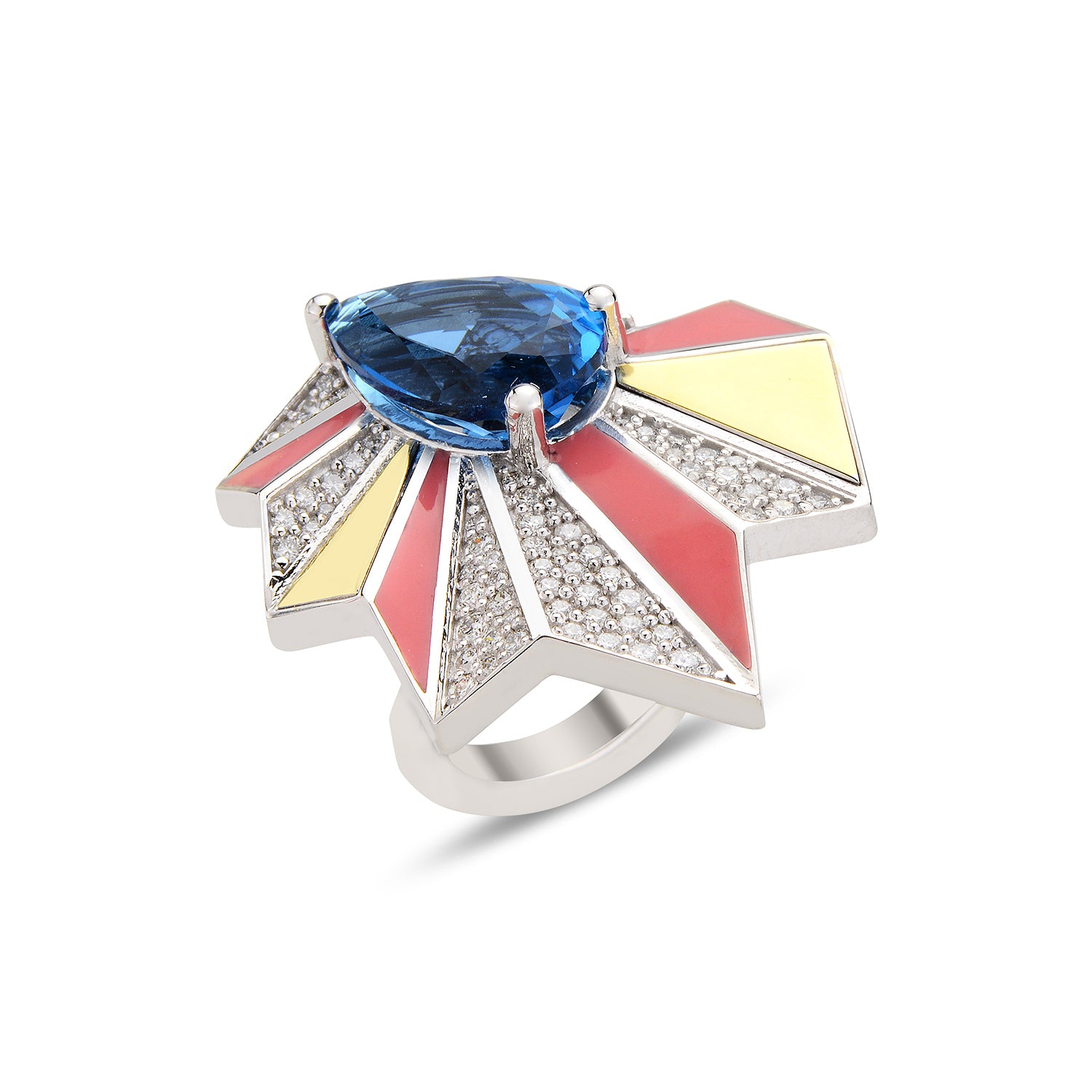 Limited Edition Alis Crush Ring with Blue Topaz