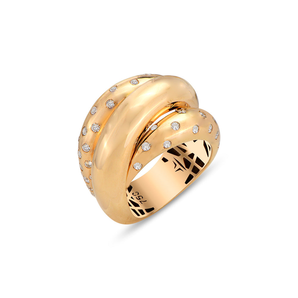 The Eclipse Ring Colorless 3 Lines