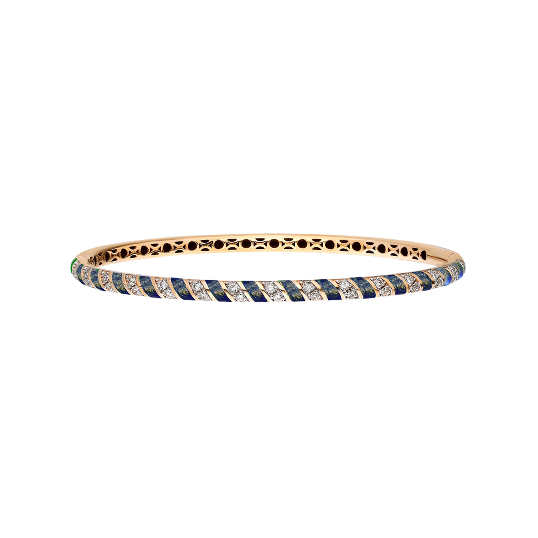 Tornado Bracelet - Blue Mother of Pearl Enamel