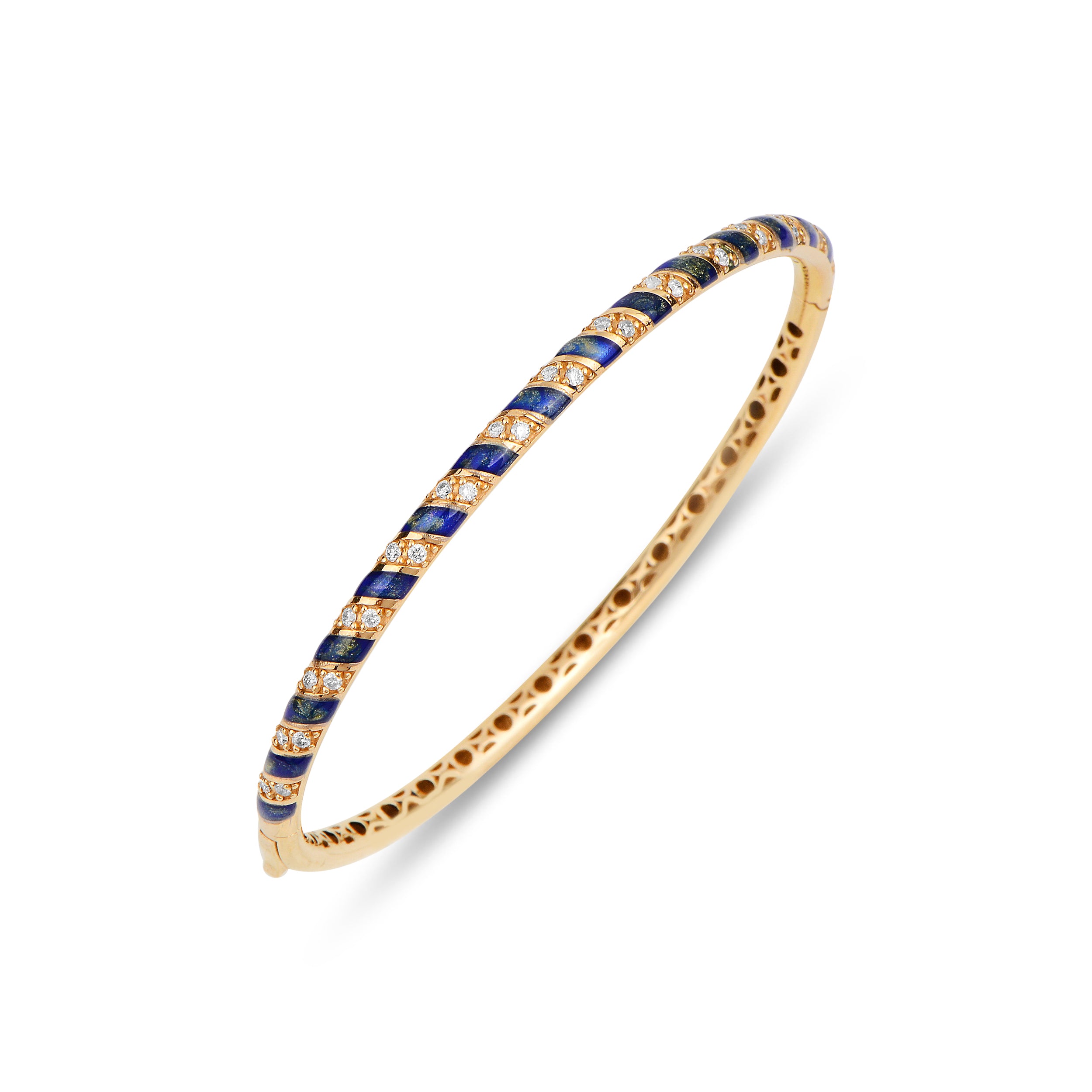 Tornado Bracelet - Blue Mother of Pearl Enamel