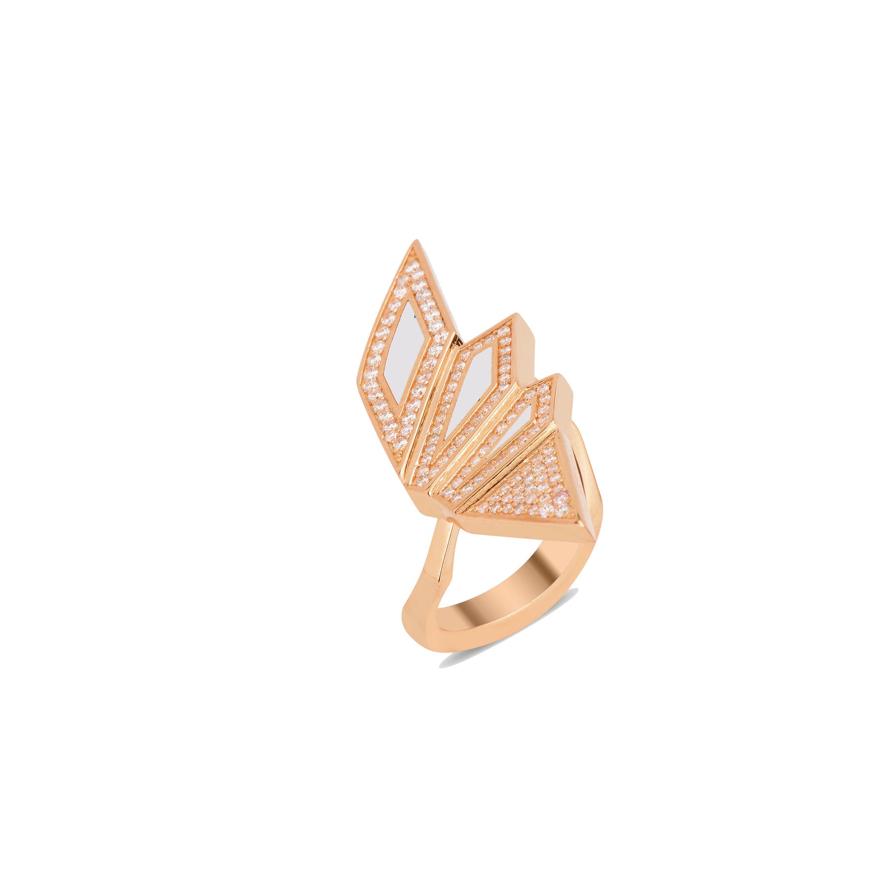 Alis Ring XL with White Enamel