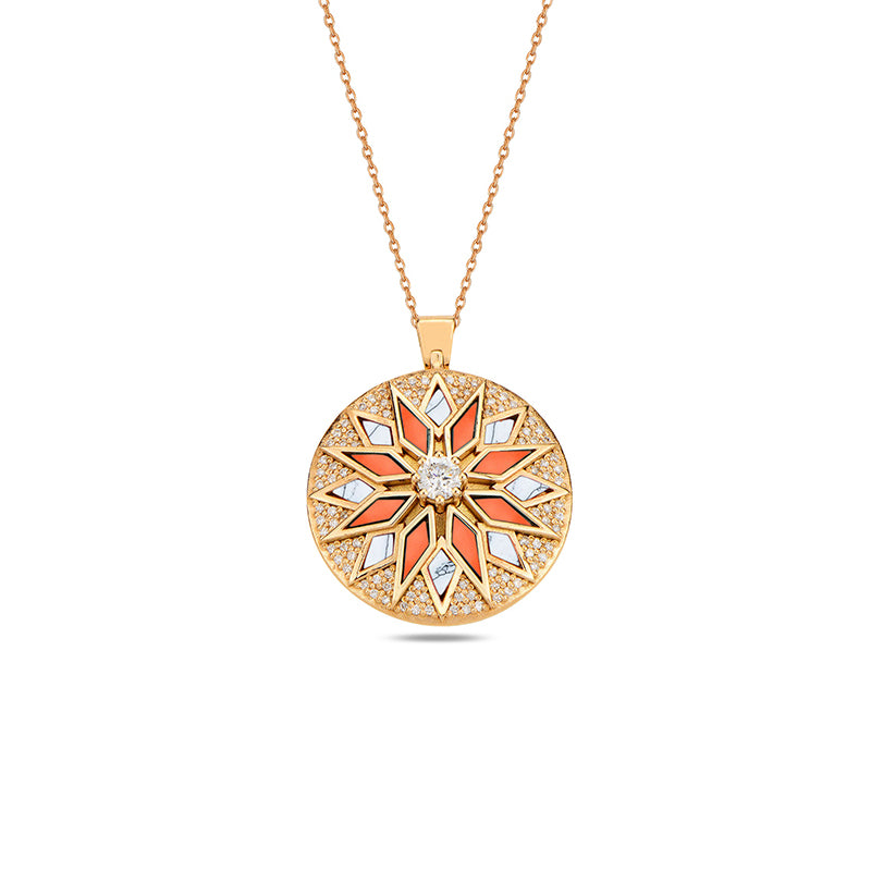 Nord Duo Pendant Coral & White