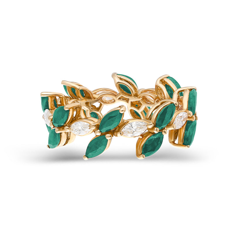 Marq: Eternity Band W/Emeralds