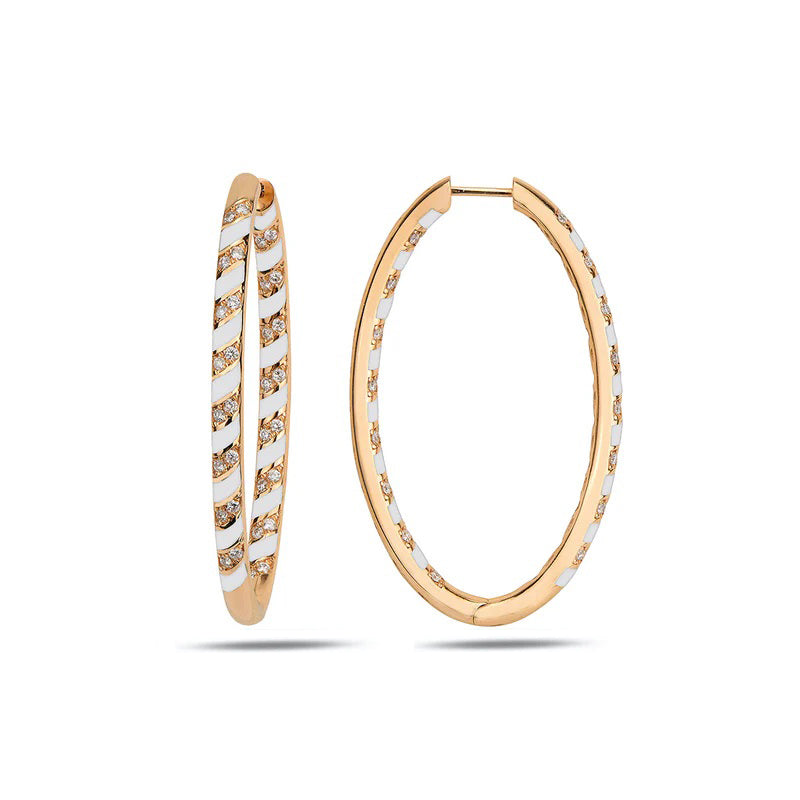 Tornado Maxi Hoops - White Enamel