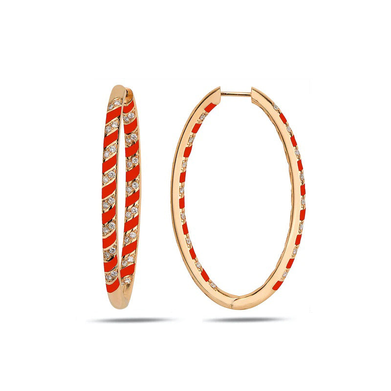 Tornado Maxi Hoops - Red Enamel
