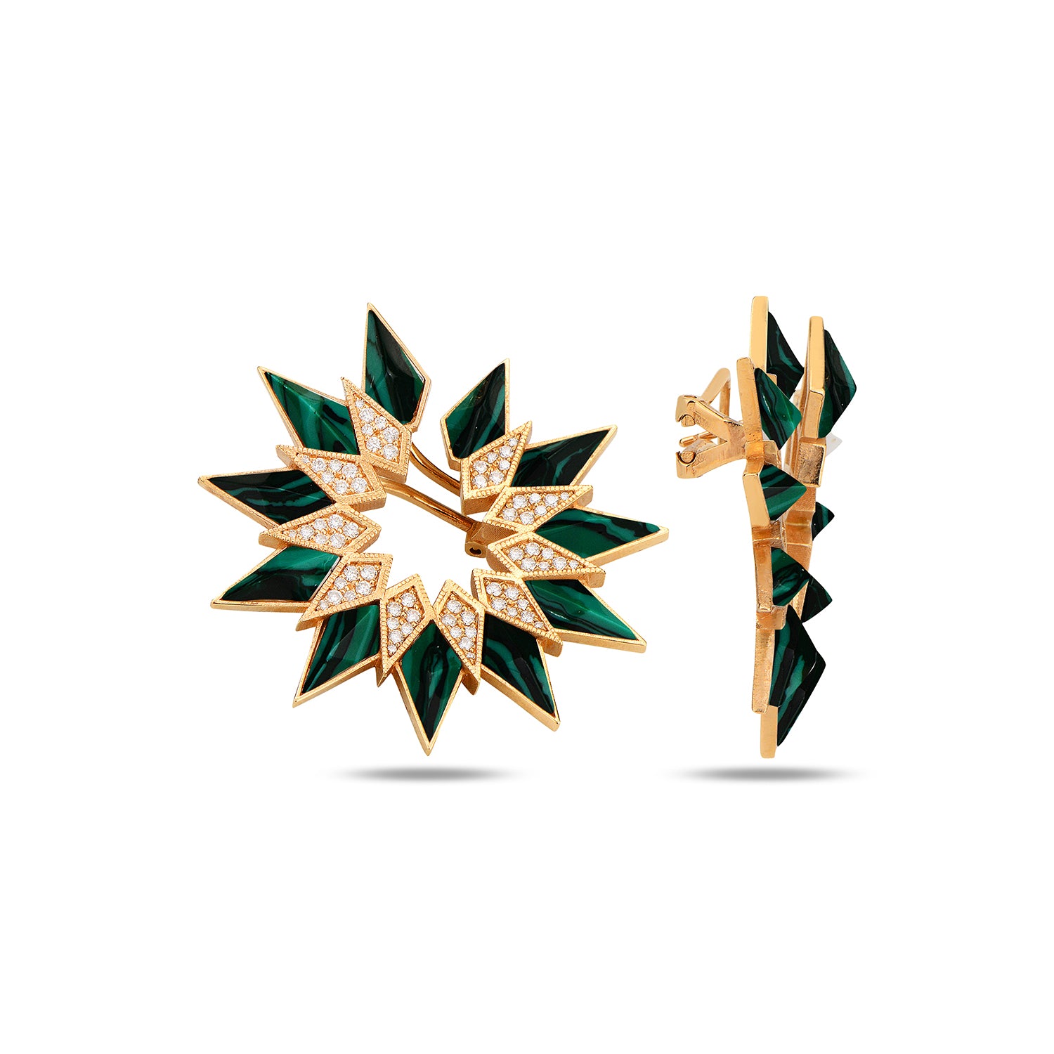 Nord Earrings - Malachite