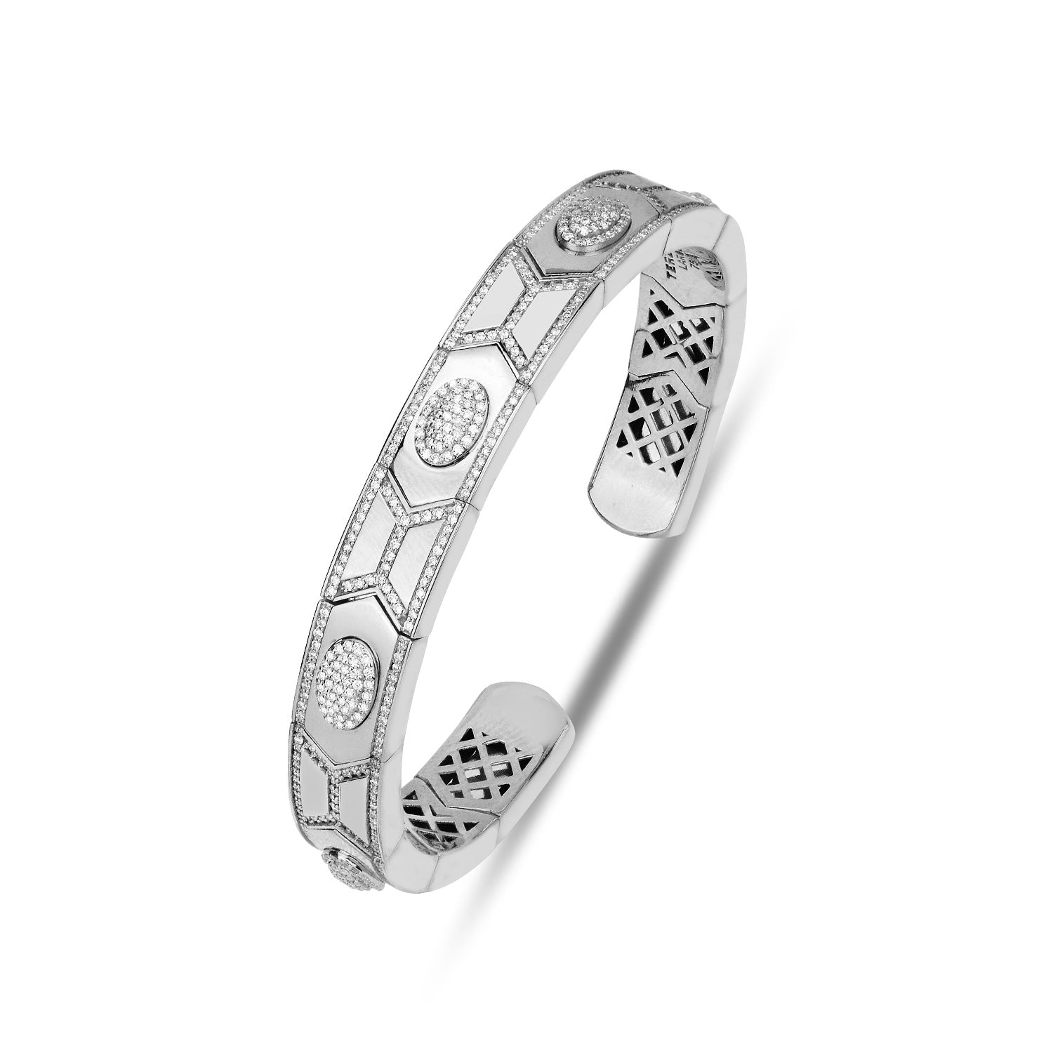 Fizzy Shield Colorless Bracelet - White Gold