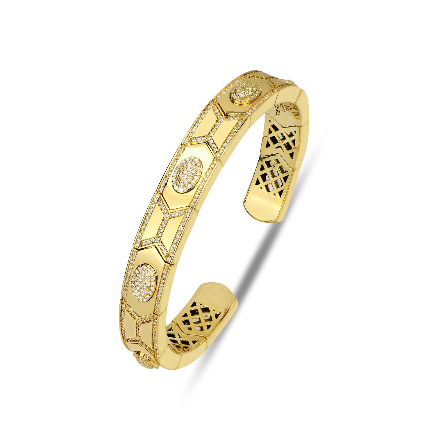 Shield Colorless Bracelet - Yellow Gold