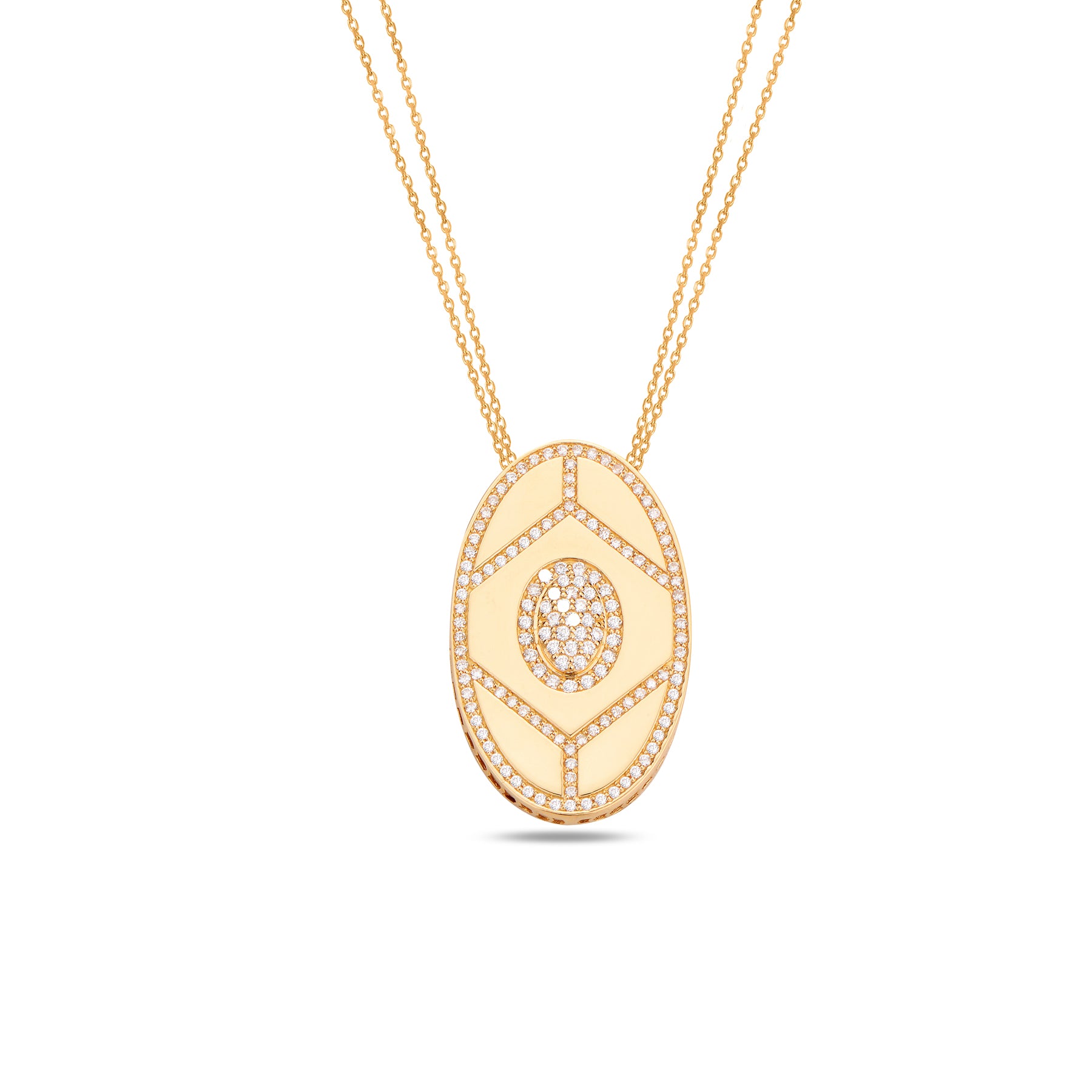 Shield Colorless Pendant - Rose Gold