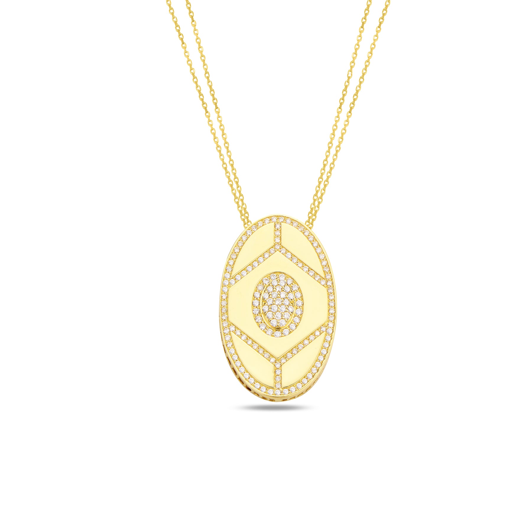 Fizzy Shield Colorless Pendant - Yellow