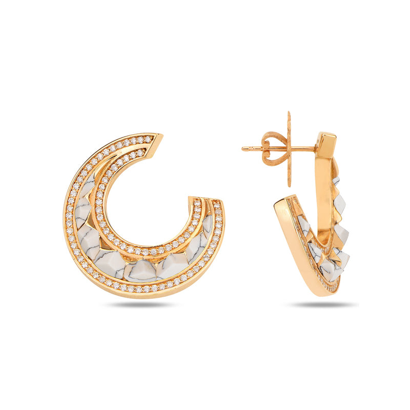Accra Spiral Earrings with Agate