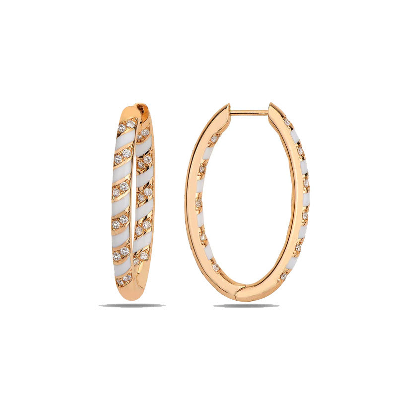 Tornado Mini Hoops - White Enamel