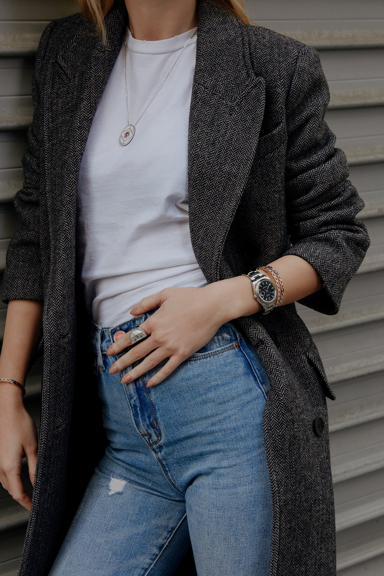 Fizzy Rebel Bracelet With Diamonds - White Enamel