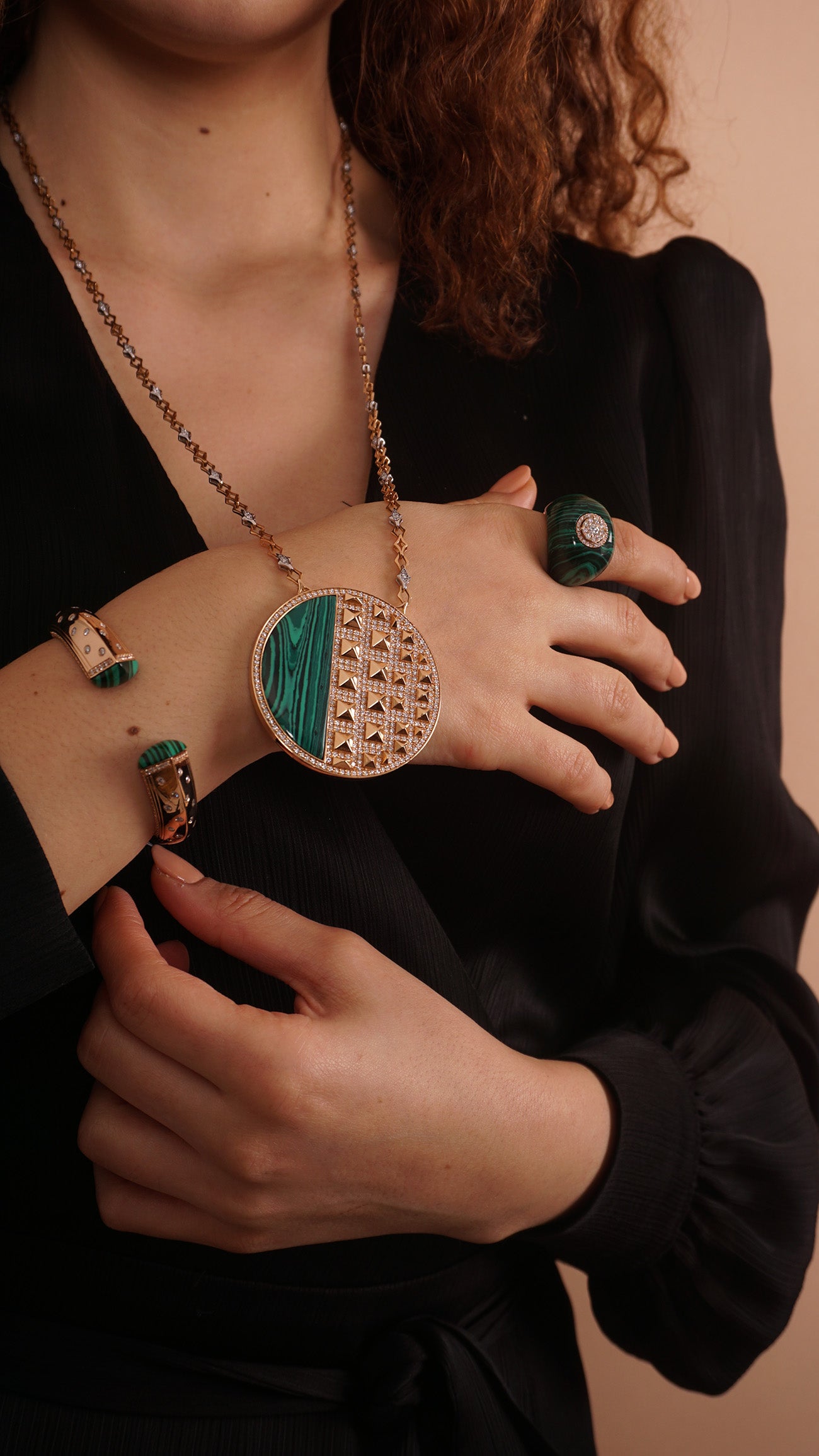 Neutra Dome Ring - Malachite