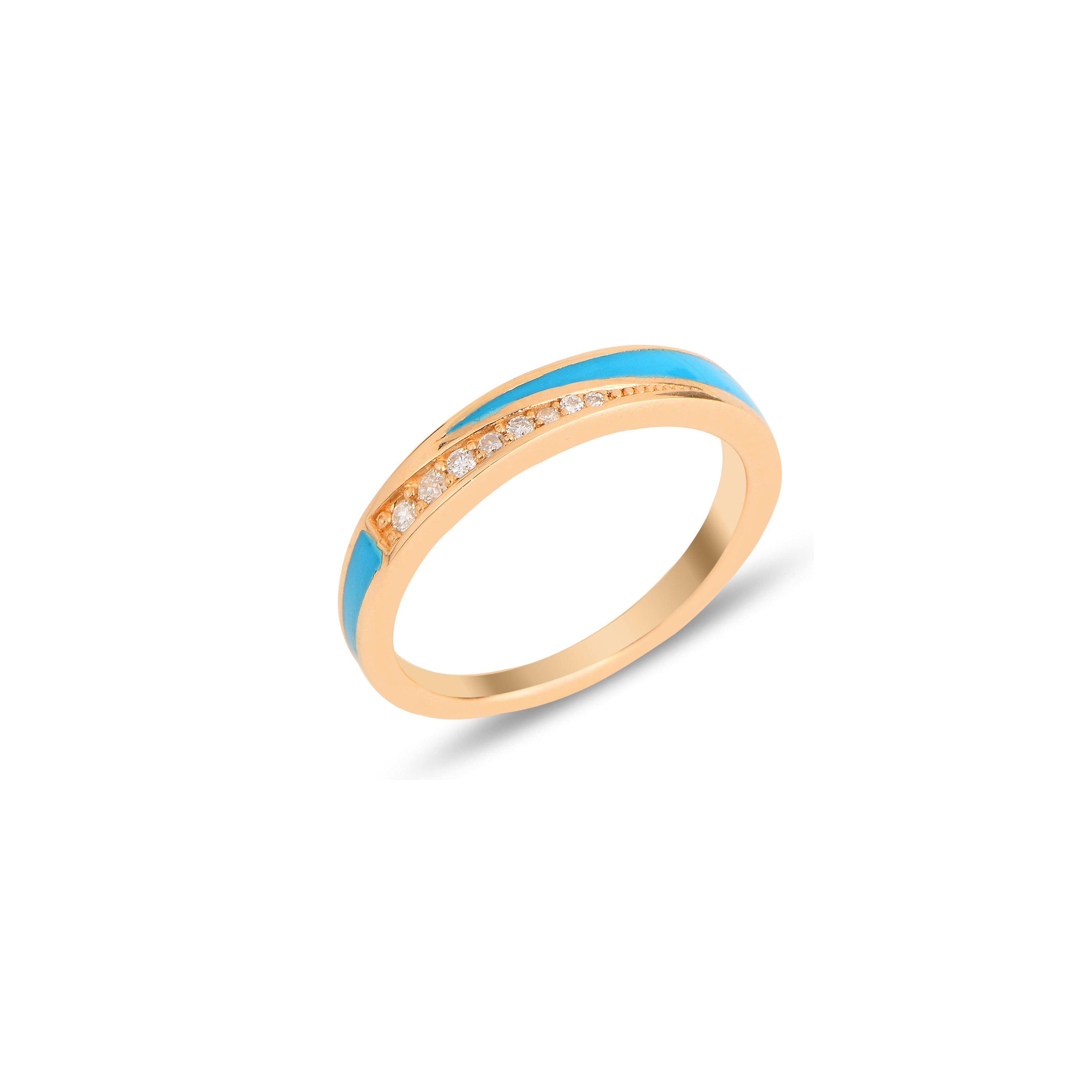 Flow Slim Ring - Baby Blue Enamel
