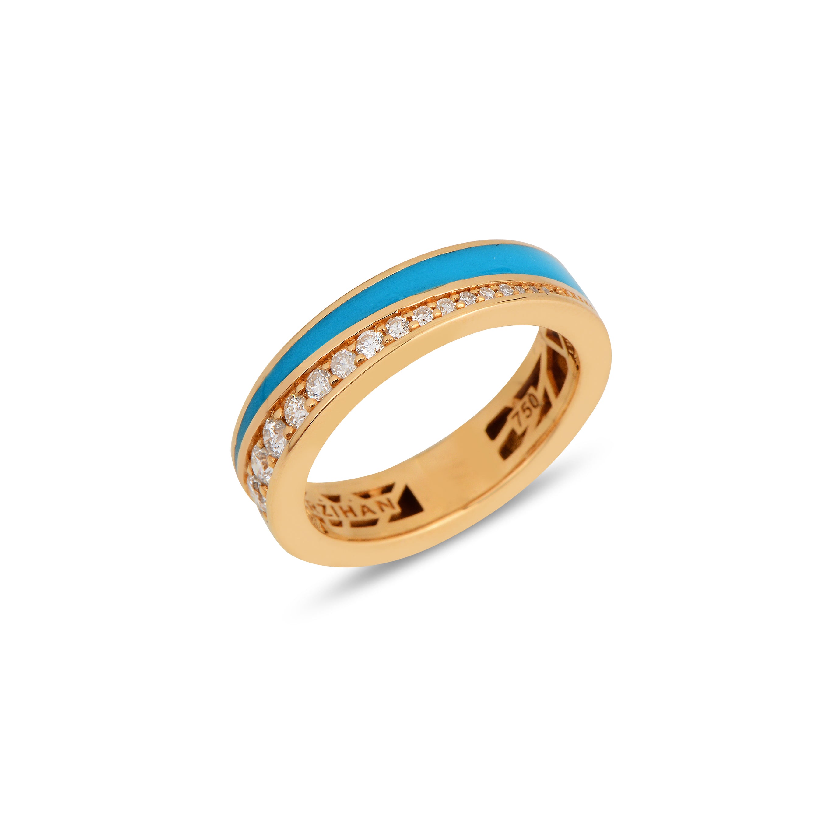 Flow Ring - Baby Blue Enamel