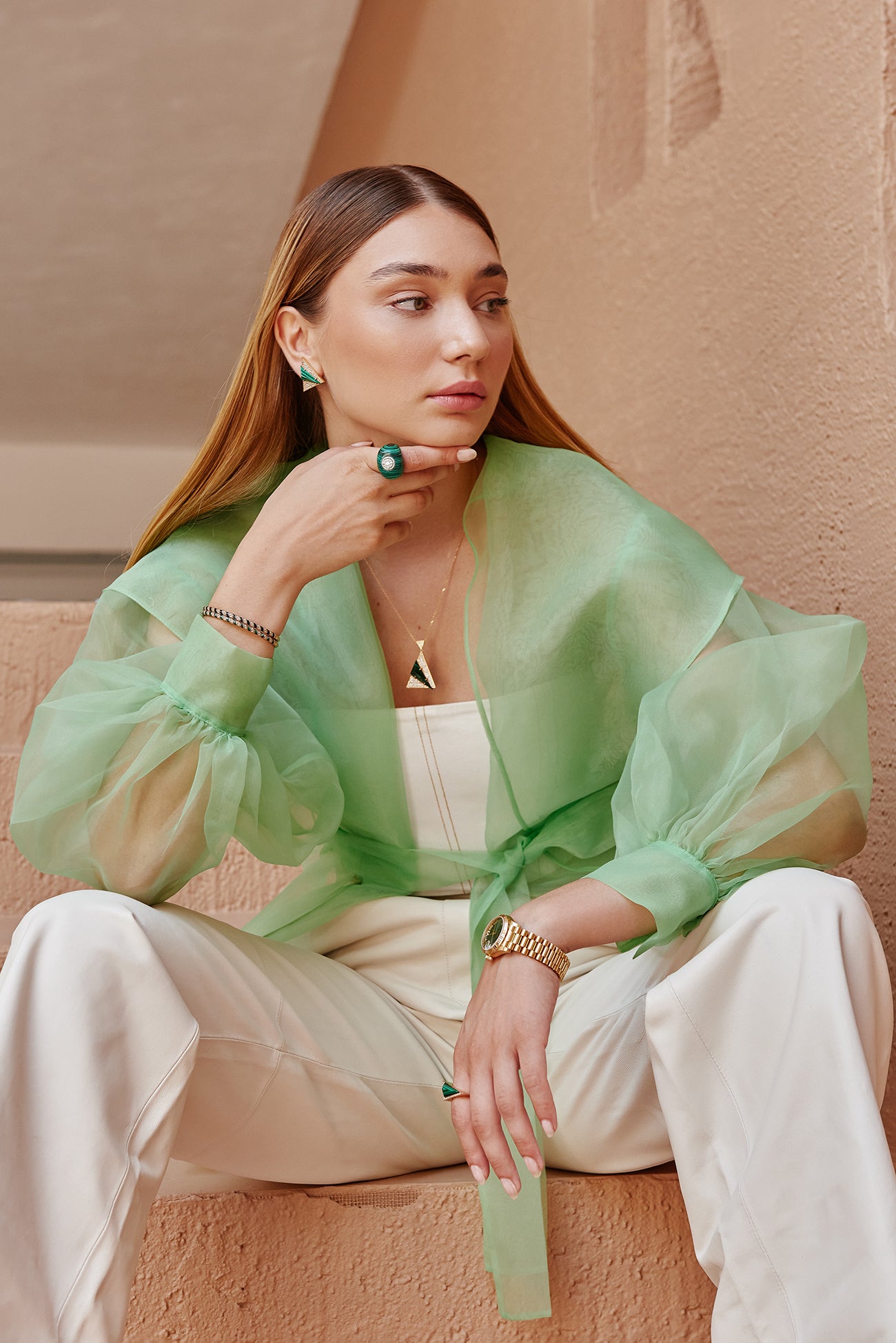 Neutra Dome Ring - Malachite
