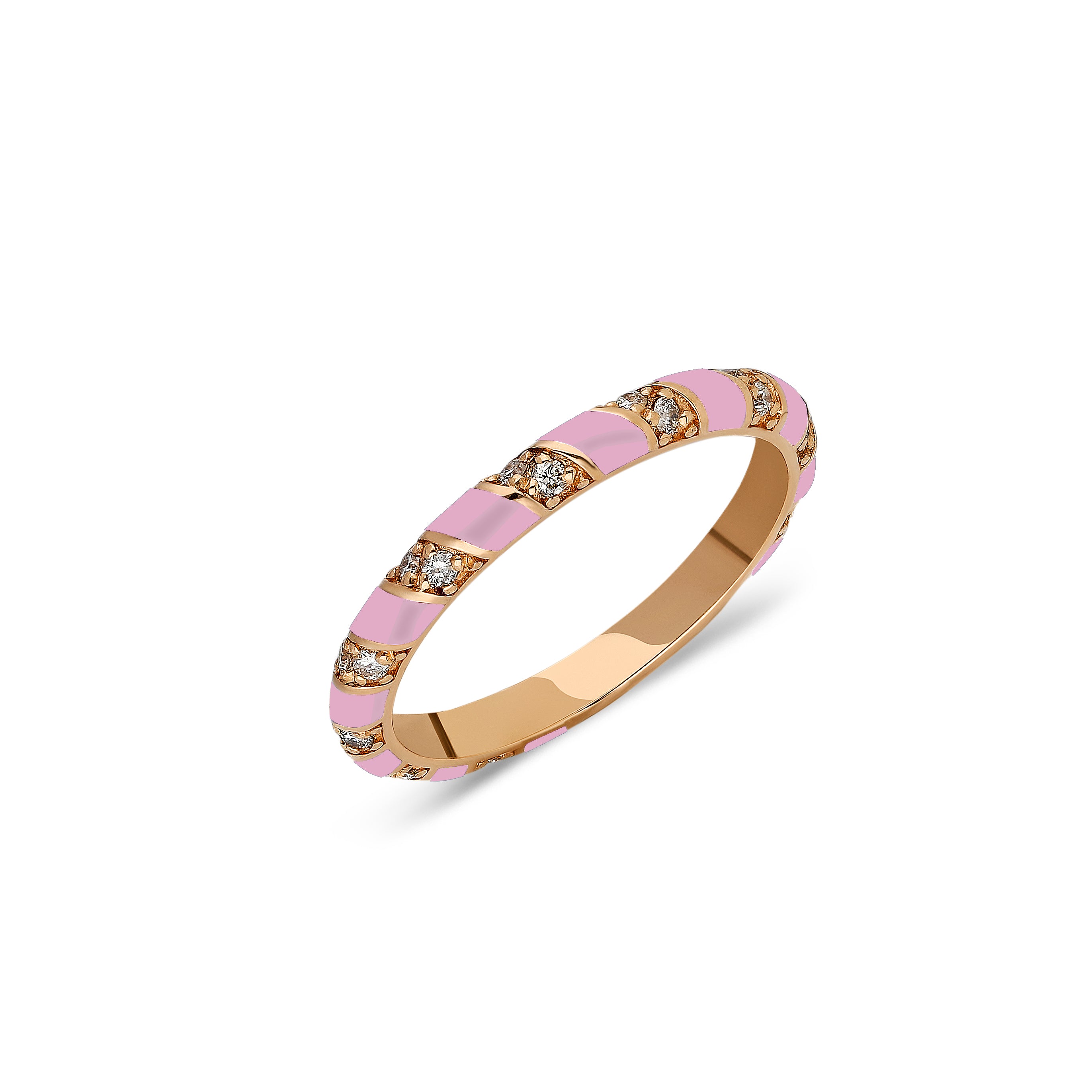 Tornado Ring - Baby Pink Enamel