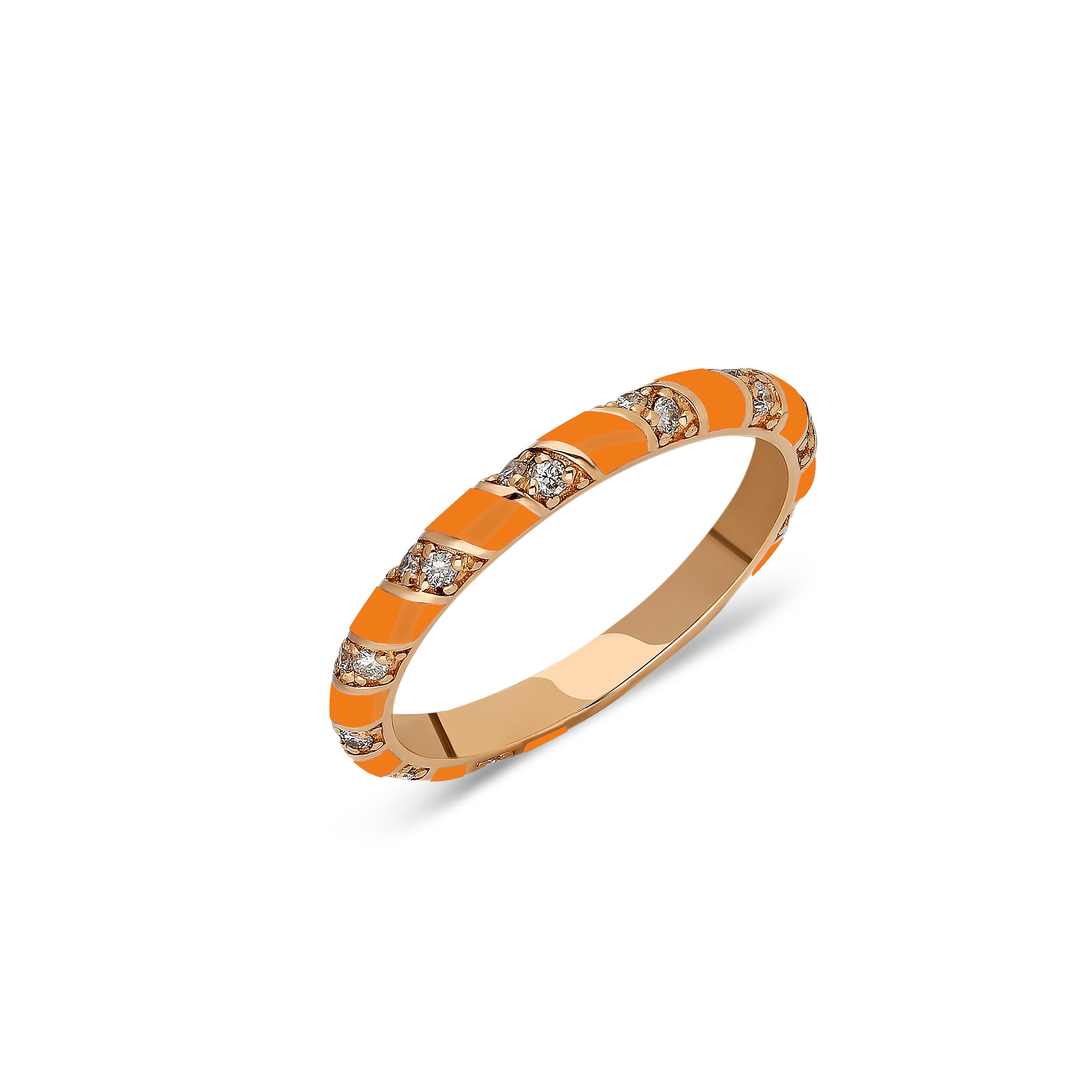 Tornado Ring - Neon Orange Enamel