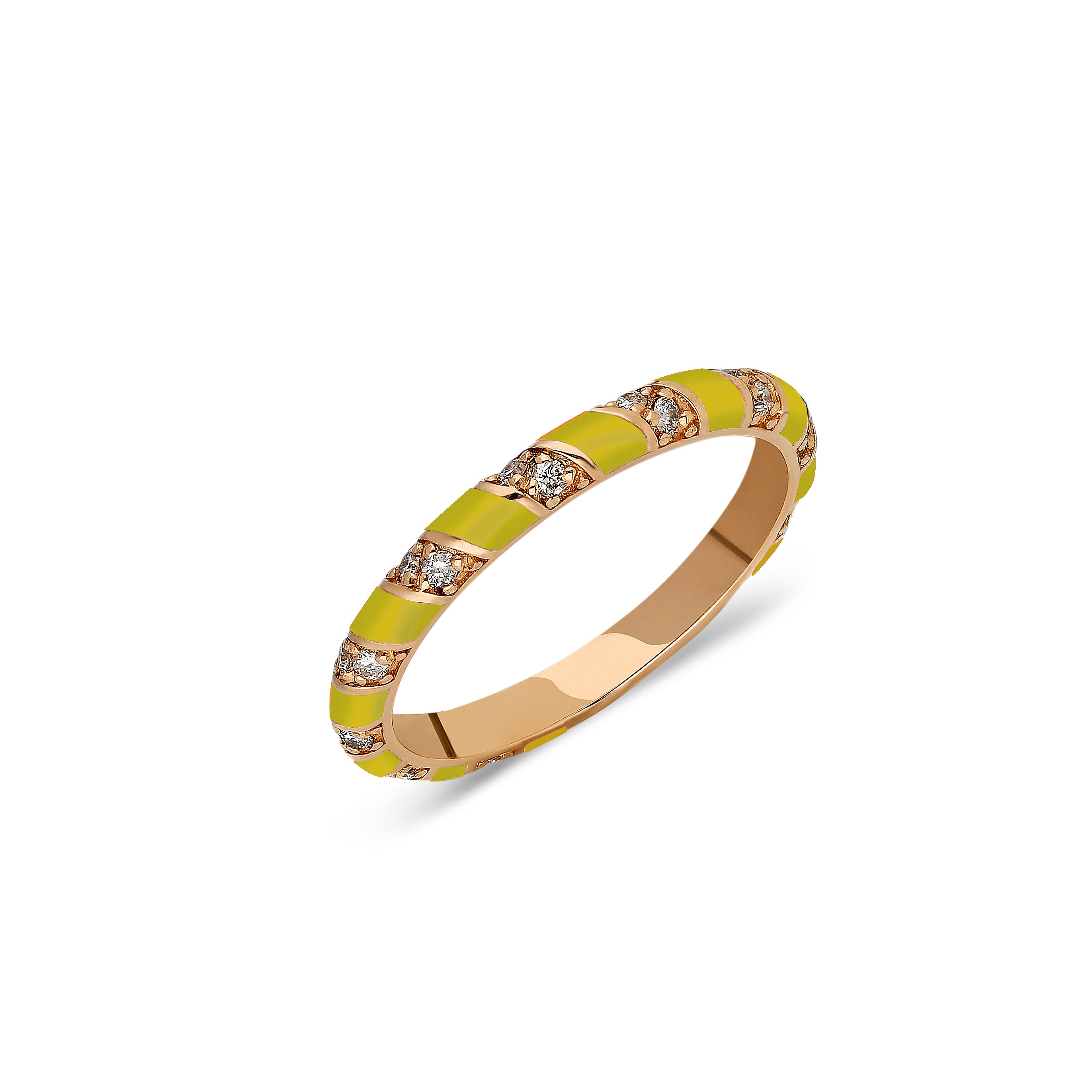Tornado Ring - Neon Yellow Enamel