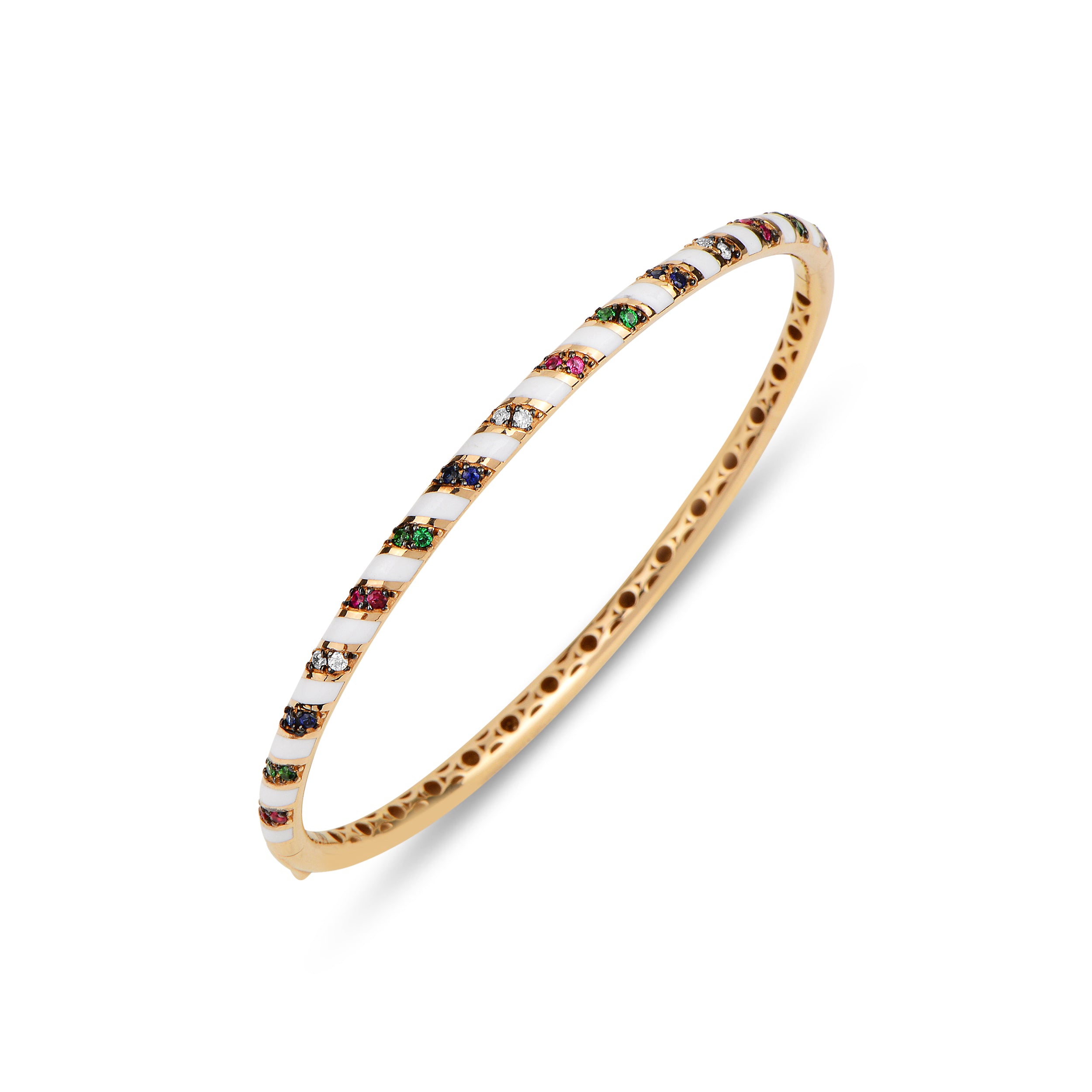 Tornado Multicolor Bracelet - White Enamel