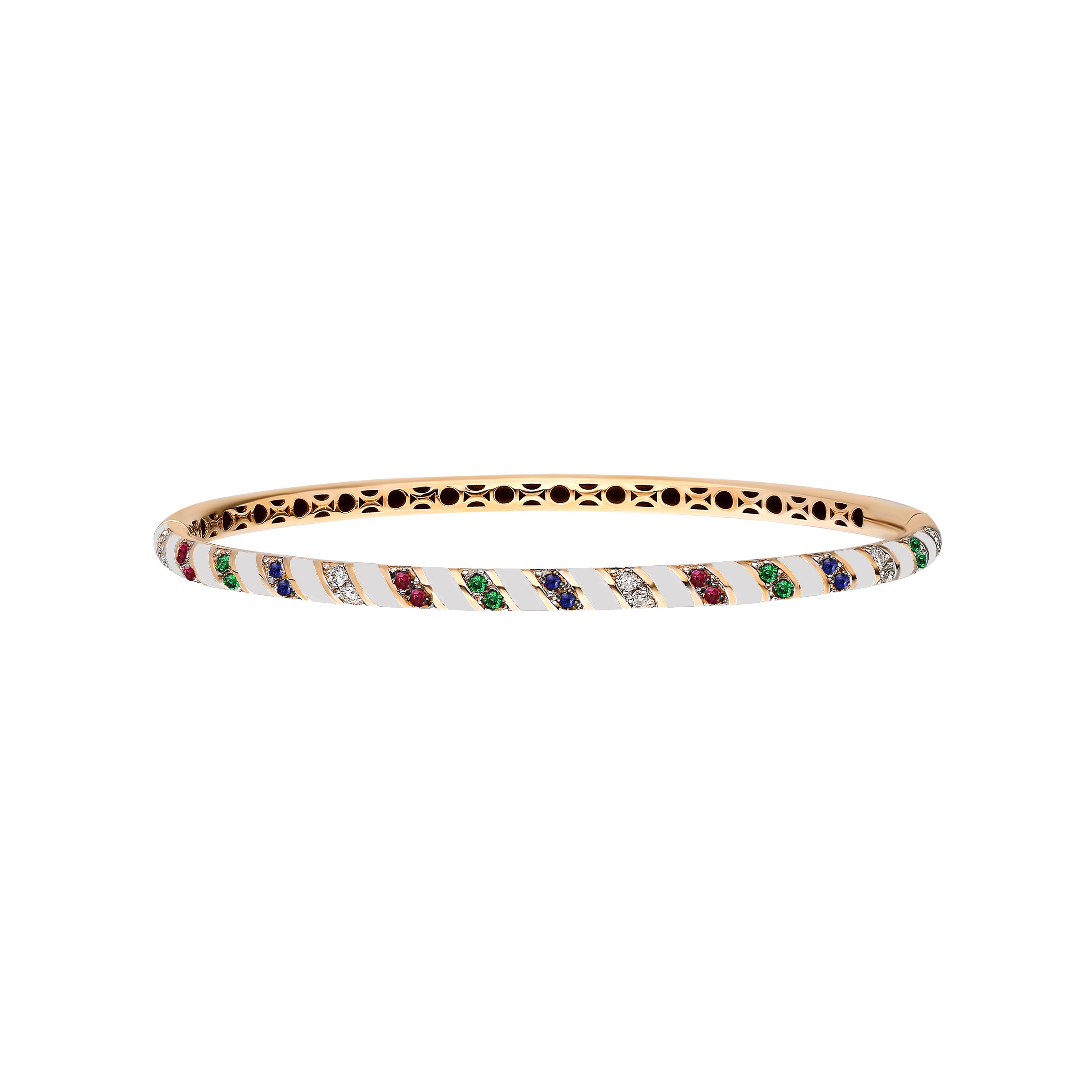 Tornado Multicolor Bracelet - White Enamel