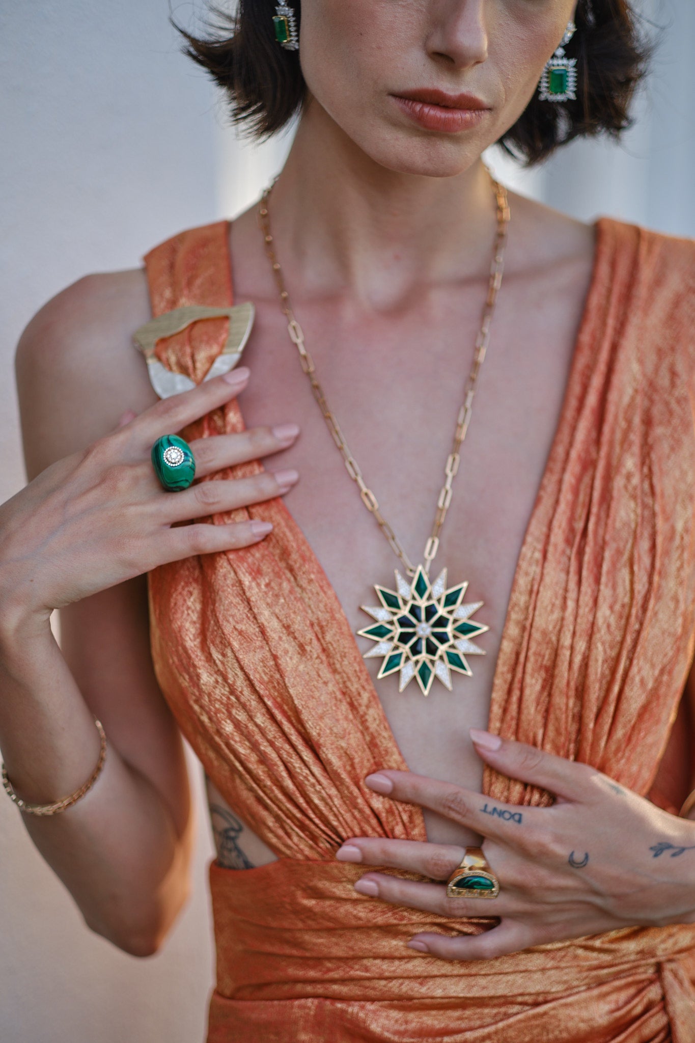 Nord Medallion Malachite & Black Onyx