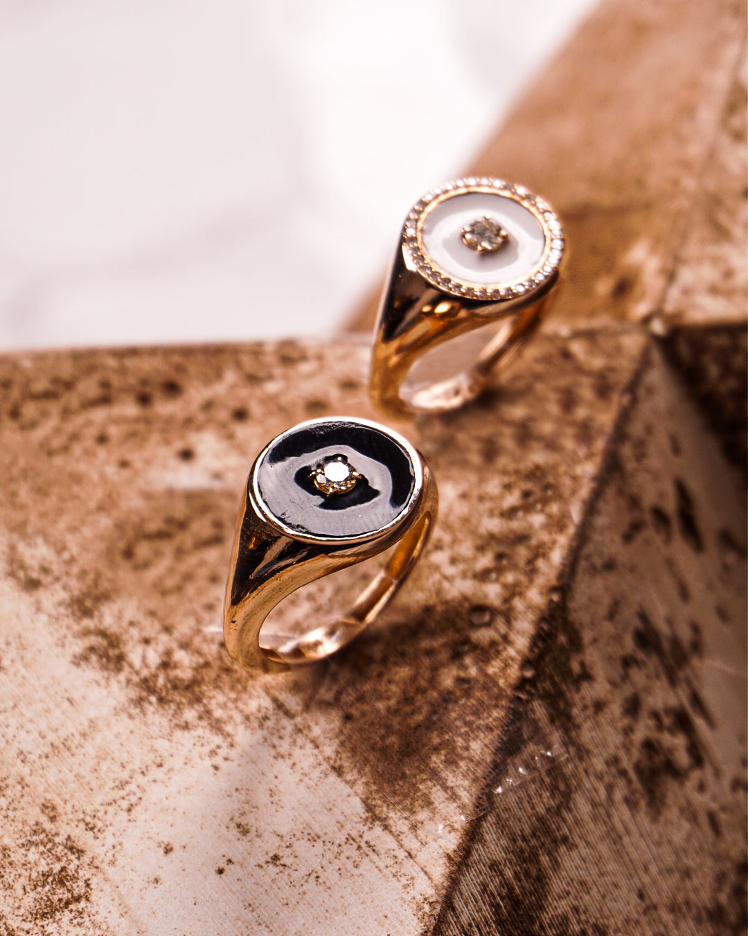 Pinky Rings - Black Enamel