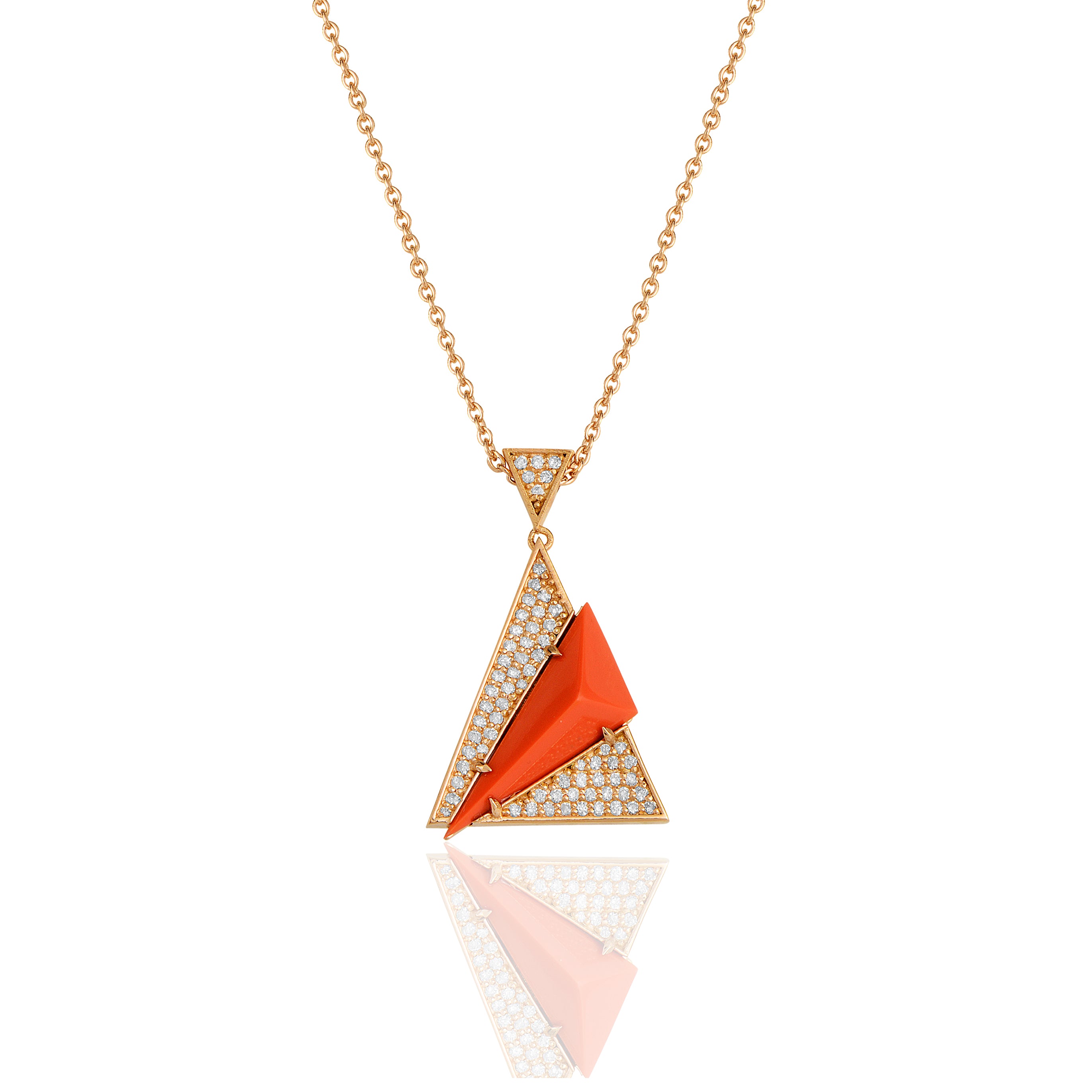 Neutra Aztec Pendant - Coral