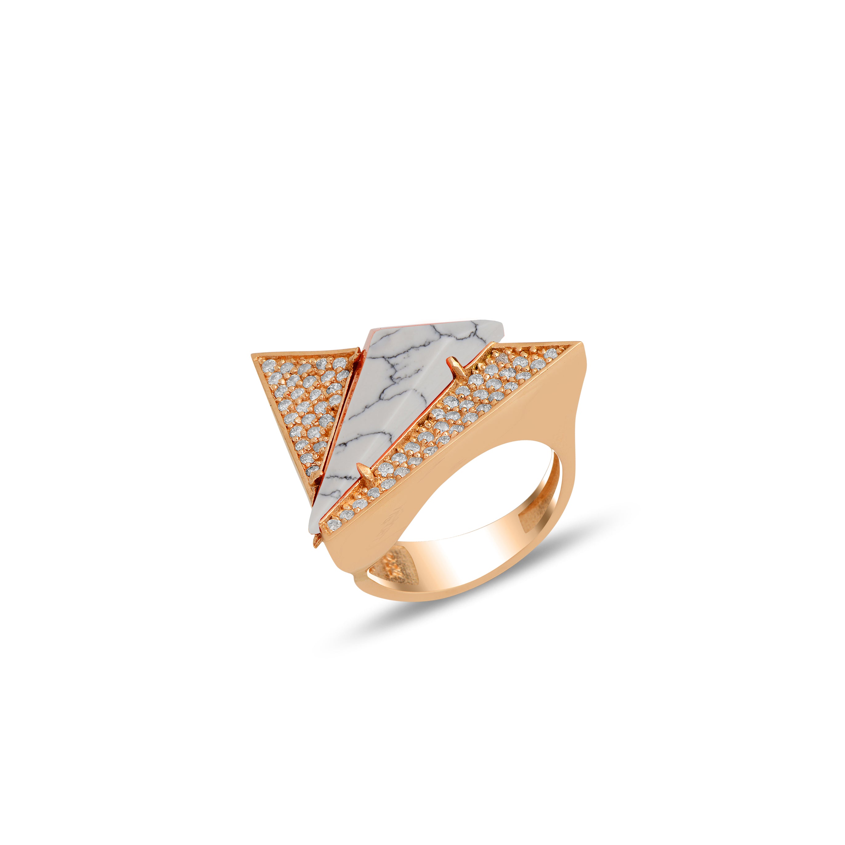 Neutra Aztec Ring - White Agate