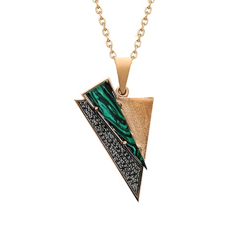 Black Editions Aztec Pendant - Malachite