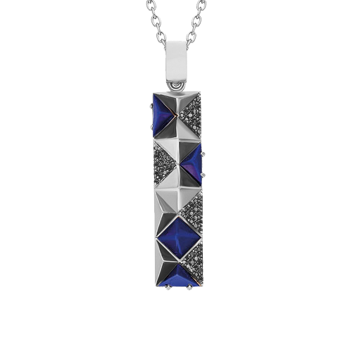 Black Editions Bar Pendant - Lapis Lazuli