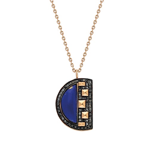 Black Editions Cairo Bar Pendant - Lapis Lazuli