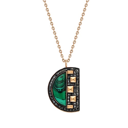 Black Editions Cairo Bar Pendant - Malachite