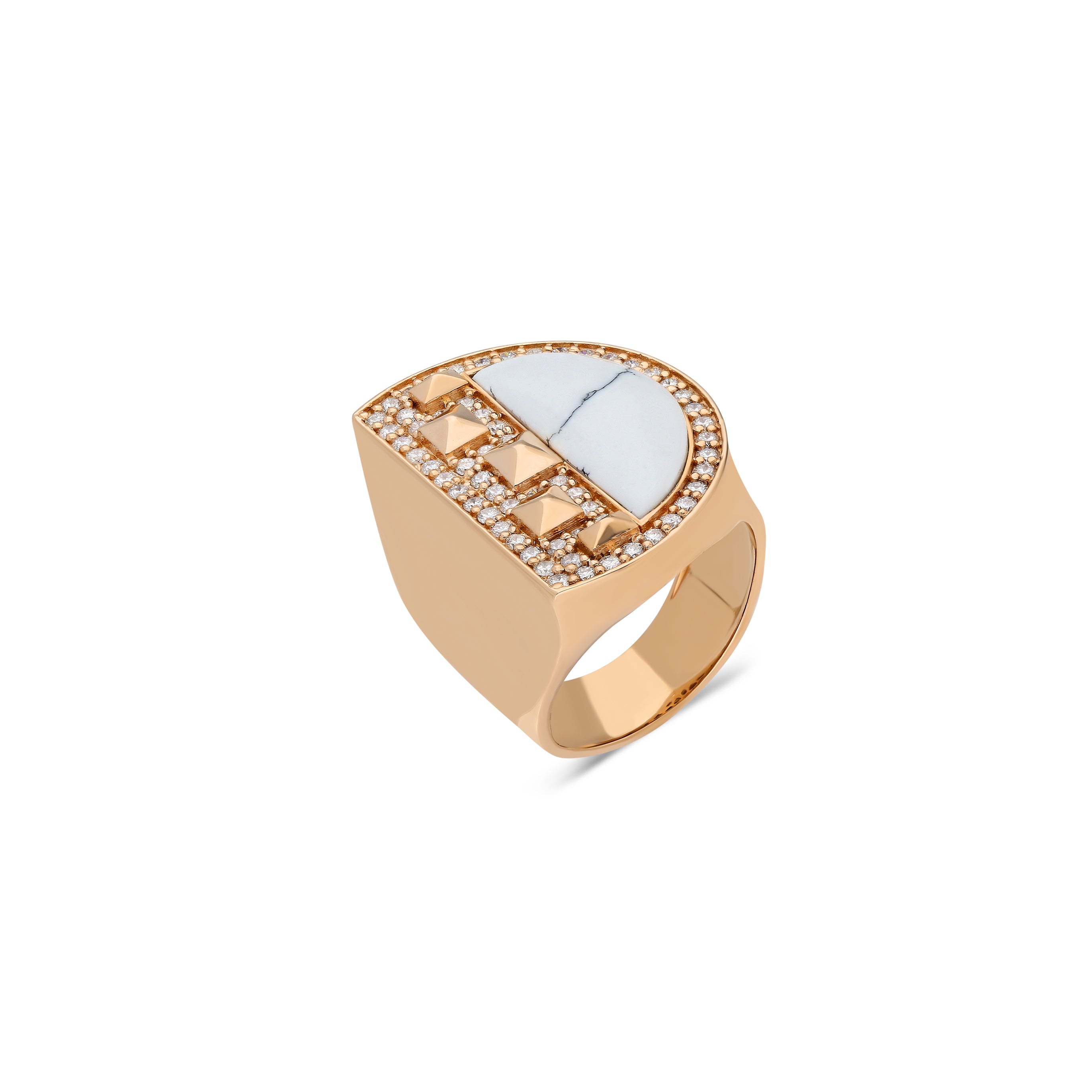 Neutra Cairo Ring - White Agate