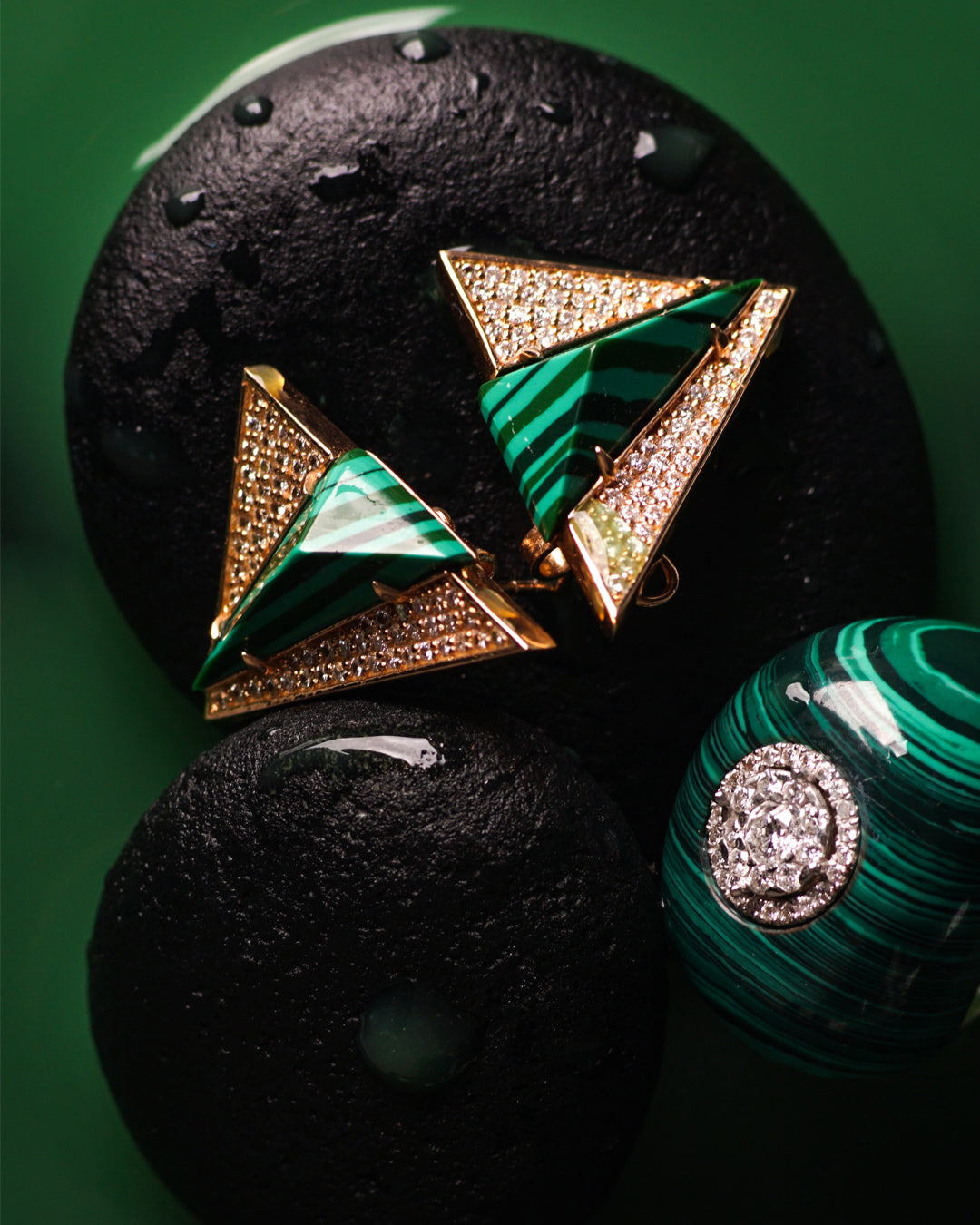 Neutra Dome Ring - Malachite