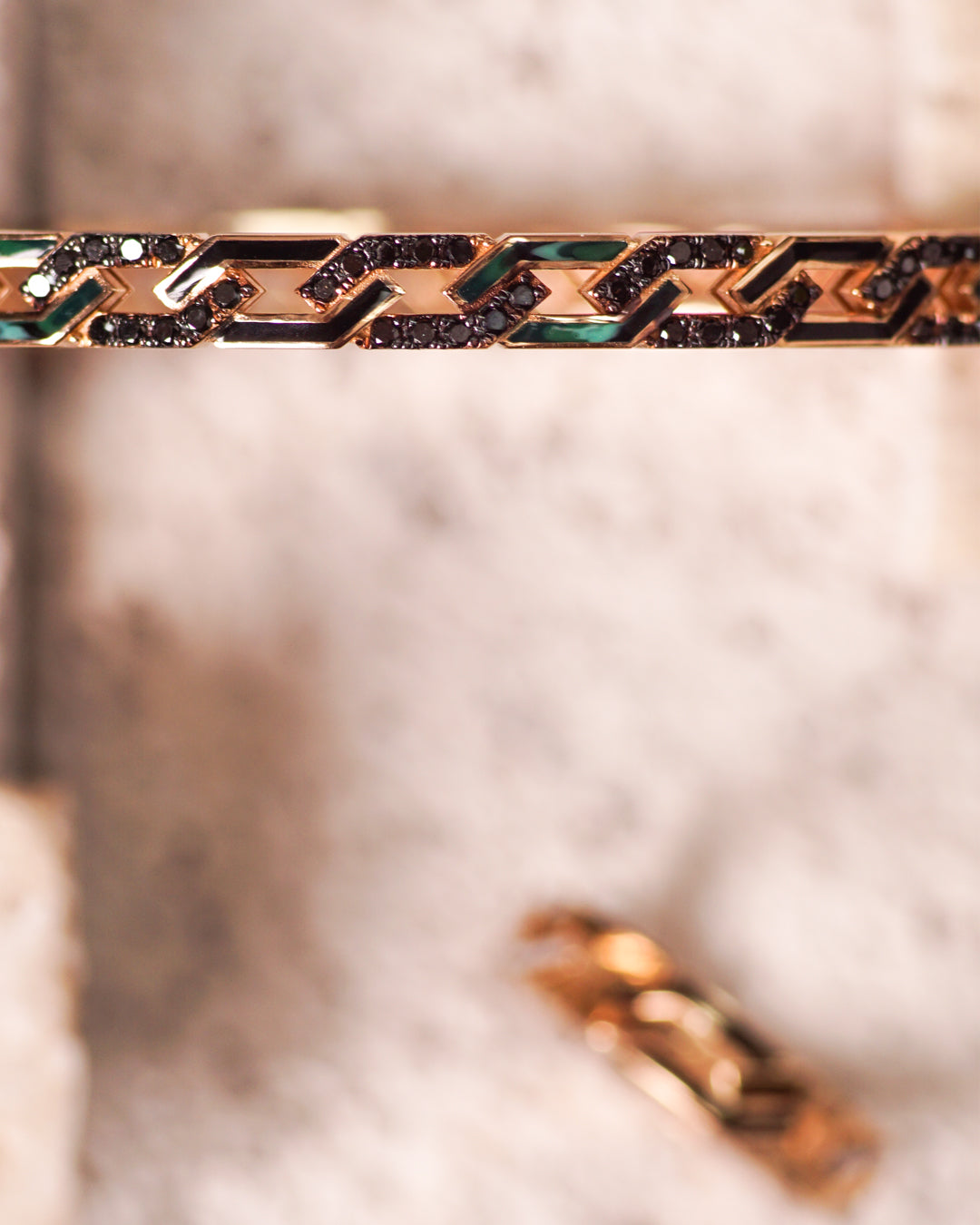 Black Editions Rebel Bracelet - Black & Green Mother of Pearl