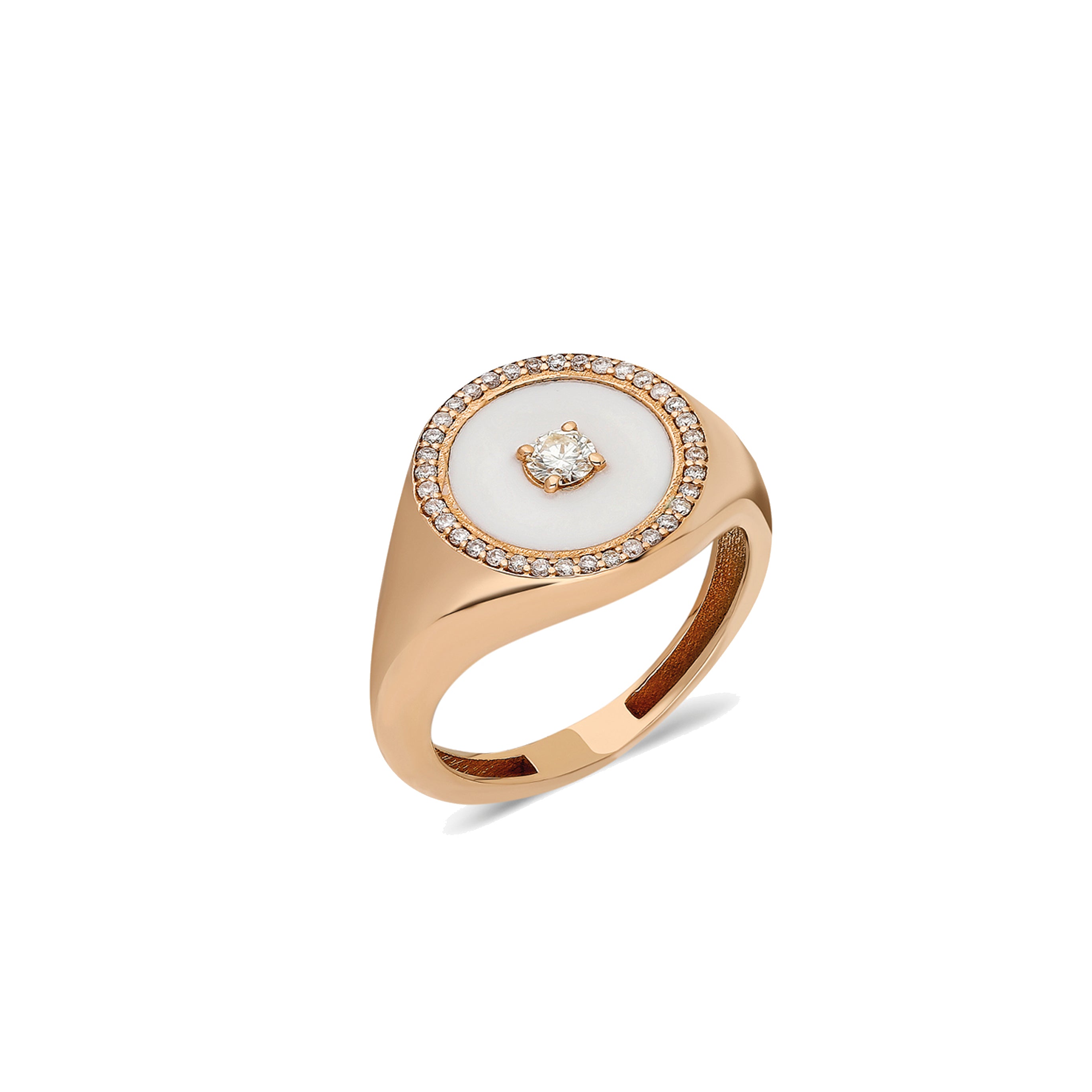 Pinky Rings - White Enamel